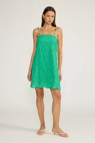 Ynez mini green dress by Lucy Paris