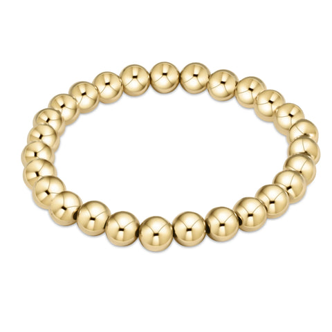 Classic gold 7mm bead bracelet by Enewton