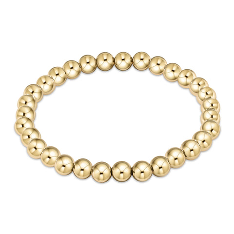 Classic gold 6mm bead bracelet by enewton